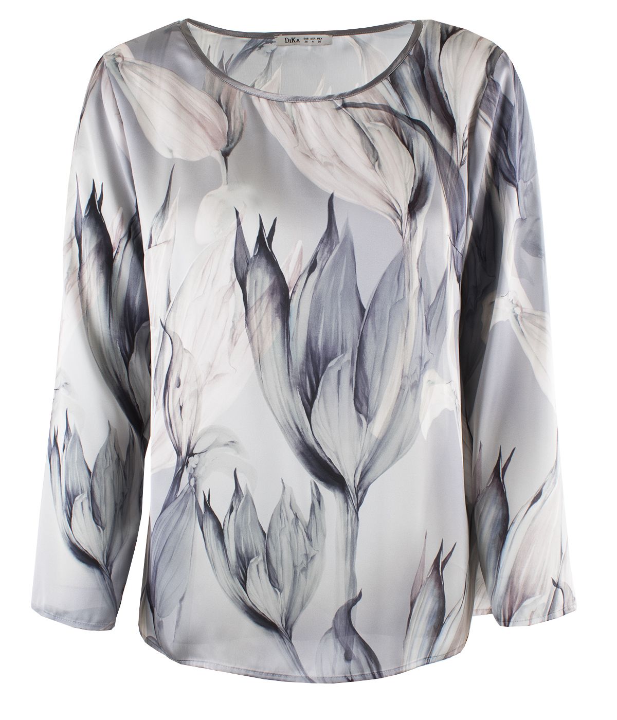 Blouse with large flowers print 0